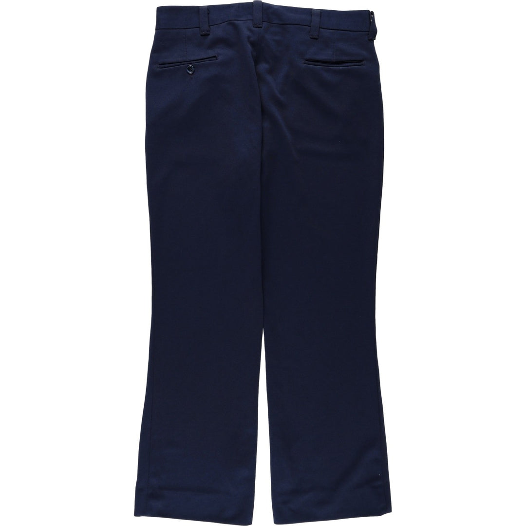 1970'S Dickies slacks pants, men's size W34 (approx.), vintage. unclear navy blue type Vintage Second Hand