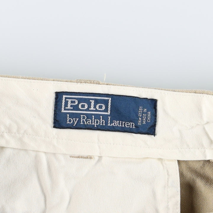 Ralph Lauren POLO by Ralph Lauren Men's Slacks, Size W37 silk Beige type Vintage Second Hand