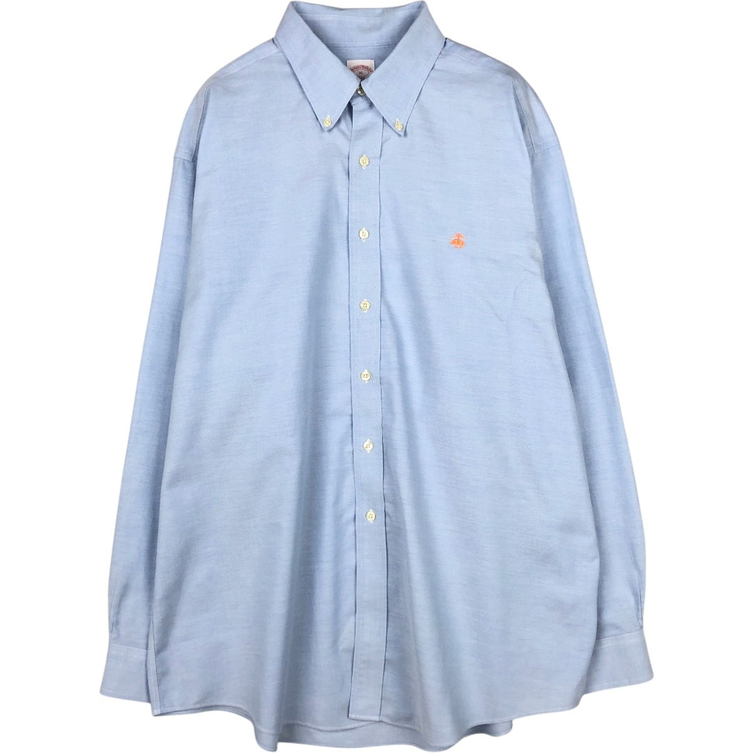 Brooks Brothers 346 long sleeve button-down shirt, men's size XL Supima Cotton Blue type light blue Vintage Second Hand