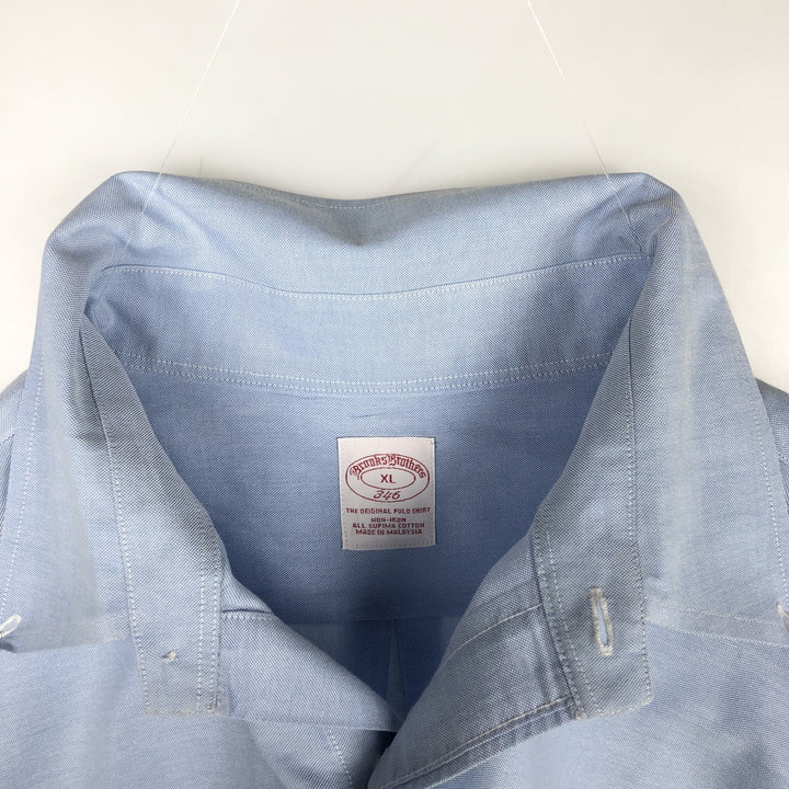 Brooks Brothers 346 long sleeve button-down shirt, men's size XL Supima Cotton Blue type light blue Vintage Second Hand