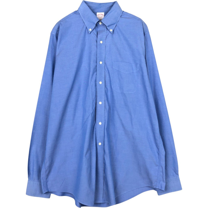 Brooks Brothers Est.1818 Traditional Fit Long-Sleeve Button-Down Shirt, Men's Size L (approx.) cotton blue type Vintage Second Hand