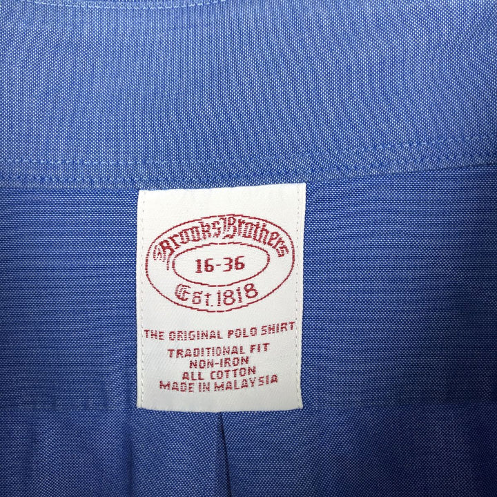 Brooks Brothers Est.1818 Traditional Fit Long-Sleeve Button-Down Shirt, Men's Size L (approx.) cotton blue type Vintage Second Hand