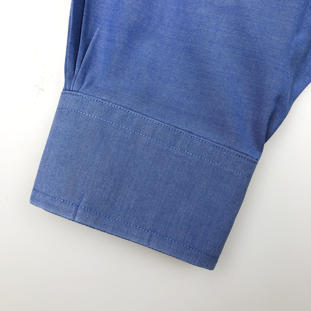 Brooks Brothers Est.1818 Traditional Fit Long-Sleeve Button-Down Shirt, Men's Size L (approx.) cotton blue type Vintage Second Hand