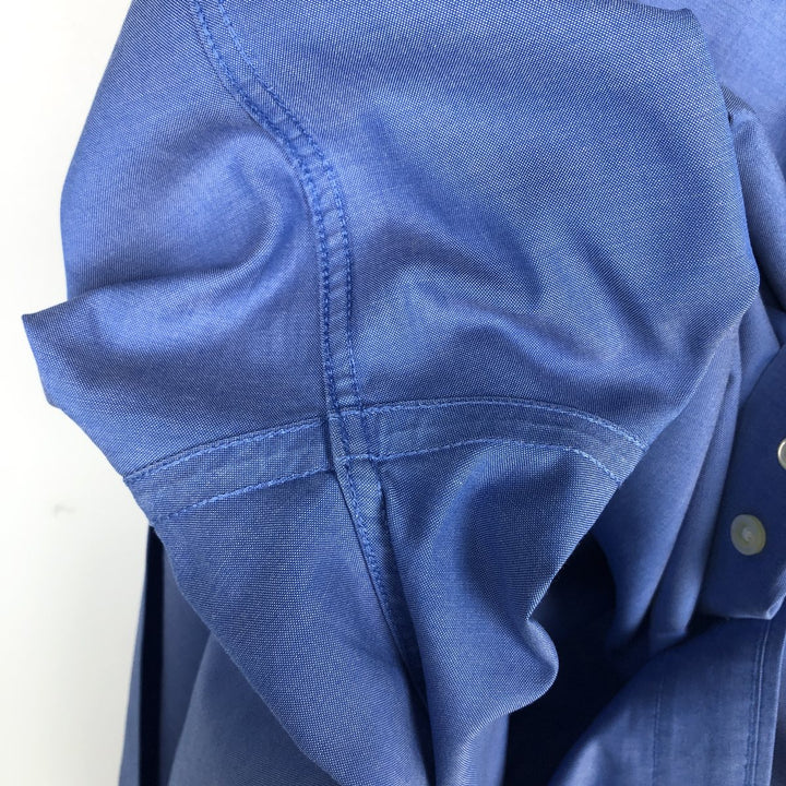 Brooks Brothers Est.1818 Traditional Fit Long-Sleeve Button-Down Shirt, Men's Size L (approx.) cotton blue type Vintage Second Hand