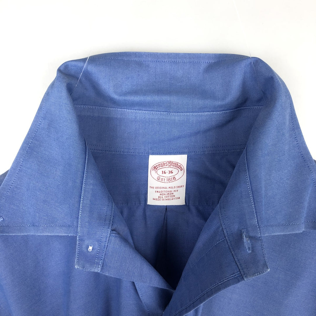 Brooks Brothers Est.1818 Traditional Fit Long-Sleeve Button-Down Shirt, Men's Size L (approx.) cotton blue type Vintage Second Hand