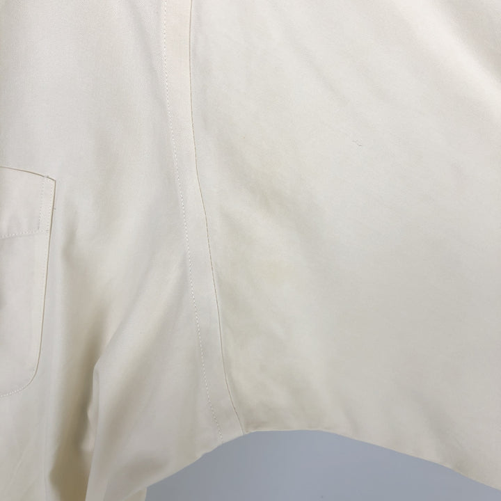 Brooks Brothers Est.1818 Traditional Fit Long-Sleeve Button-Down Shirt, Men's Size L (approx.) cotton unbleached Vintage Second Hand