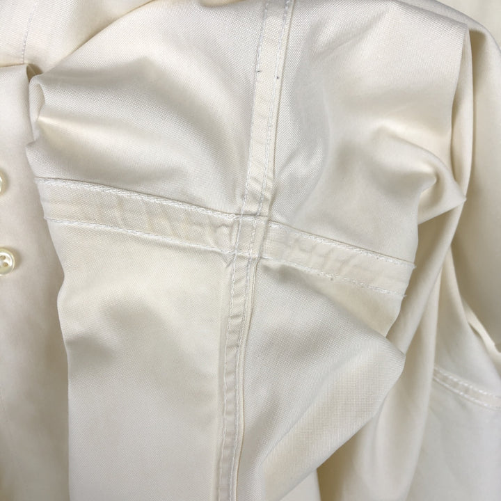 Brooks Brothers Est.1818 Traditional Fit Long-Sleeve Button-Down Shirt, Men's Size L (approx.) cotton unbleached Vintage Second Hand