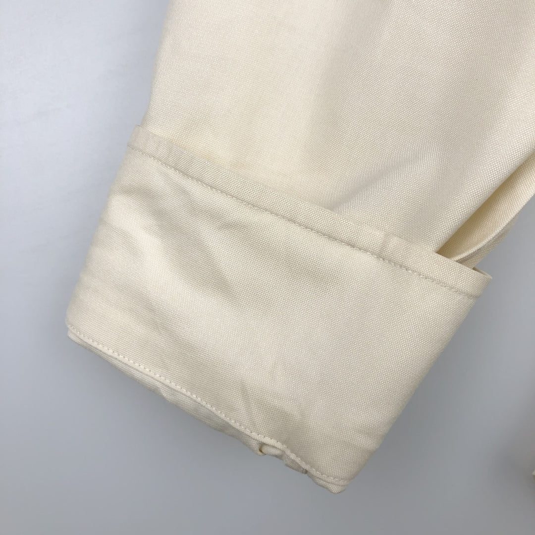 Brooks Brothers Est.1818 Traditional Fit Long-Sleeve Button-Down Shirt, Men's Size L (approx.) cotton unbleached Vintage Second Hand