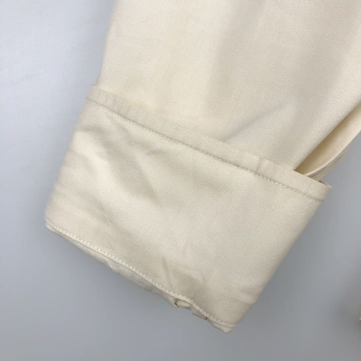 Brooks Brothers Est.1818 Traditional Fit Long-Sleeve Button-Down Shirt, Men's Size L (approx.) cotton unbleached Vintage Second Hand
