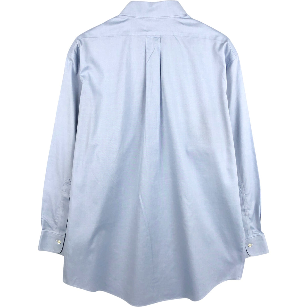 Brooks Brothers Madison Fit Long-Sleeve Button-Down Shirt, Men's Size L (approx.) cotton Blue type light blue Vintage Second Hand