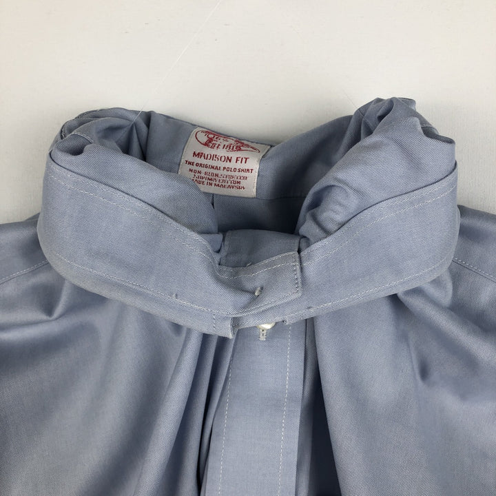 Brooks Brothers Madison Fit Long-Sleeve Button-Down Shirt, Men's Size L (approx.) cotton Blue type light blue Vintage Second Hand