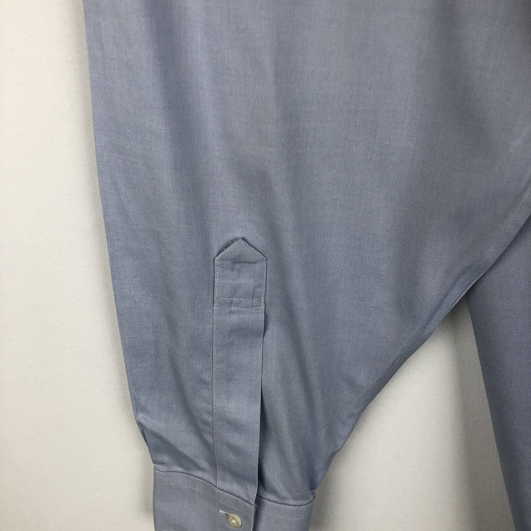 Brooks Brothers Madison Fit Long-Sleeve Button-Down Shirt, Men's Size L (approx.) cotton Blue type light blue Vintage Second Hand