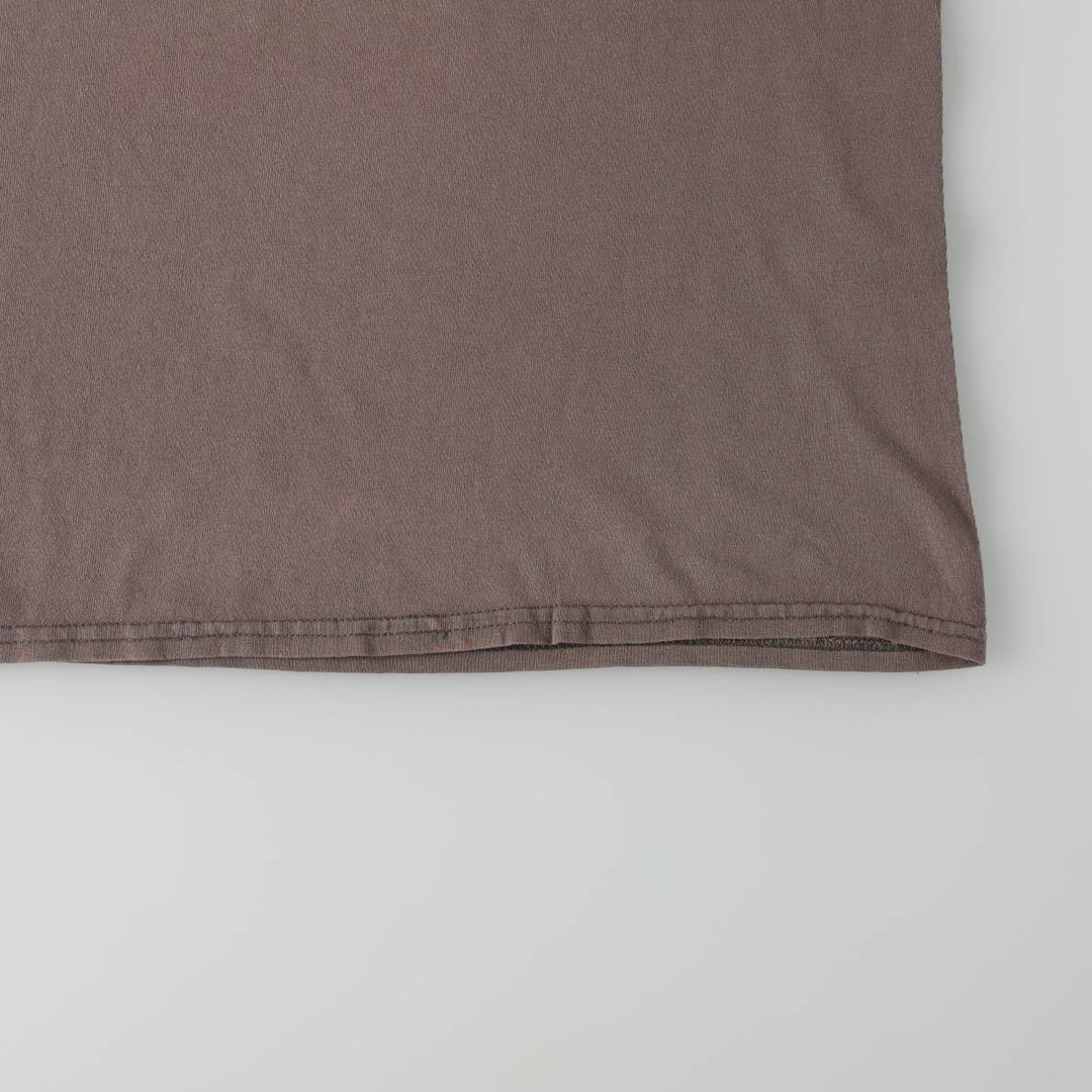 Thrasher Fire Pattern Surf Skate T-Shirt, Men's M cotton Khaki type brown Vintage Second Hand
