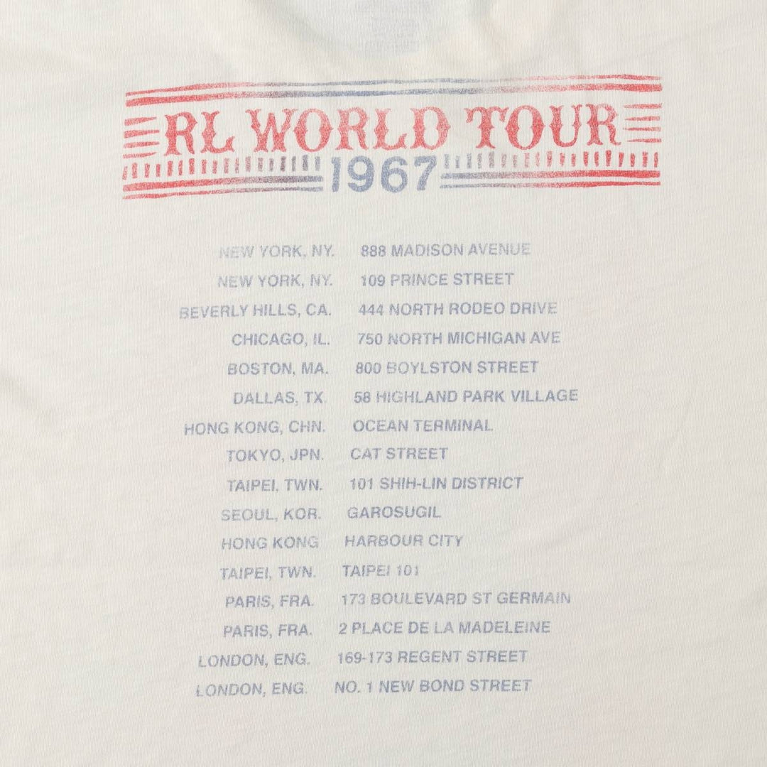 Ralph Lauren POLO RALPH LAUREN Short-Sleeve Printed T-Shirt, Men's Size XL (approx.) cotton unbleached Vintage Second Hand