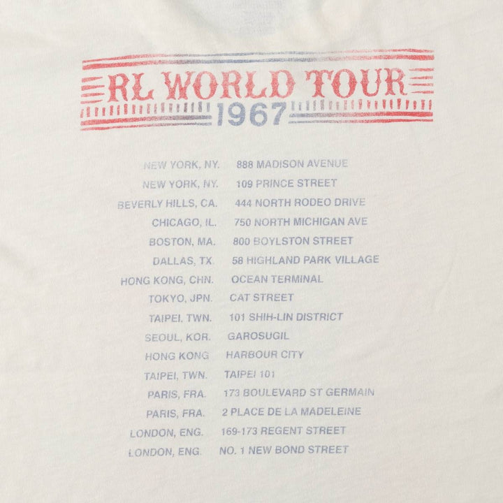 Ralph Lauren POLO RALPH LAUREN Short-Sleeve Printed T-Shirt, Men's Size XL (approx.) cotton unbleached Vintage Second Hand