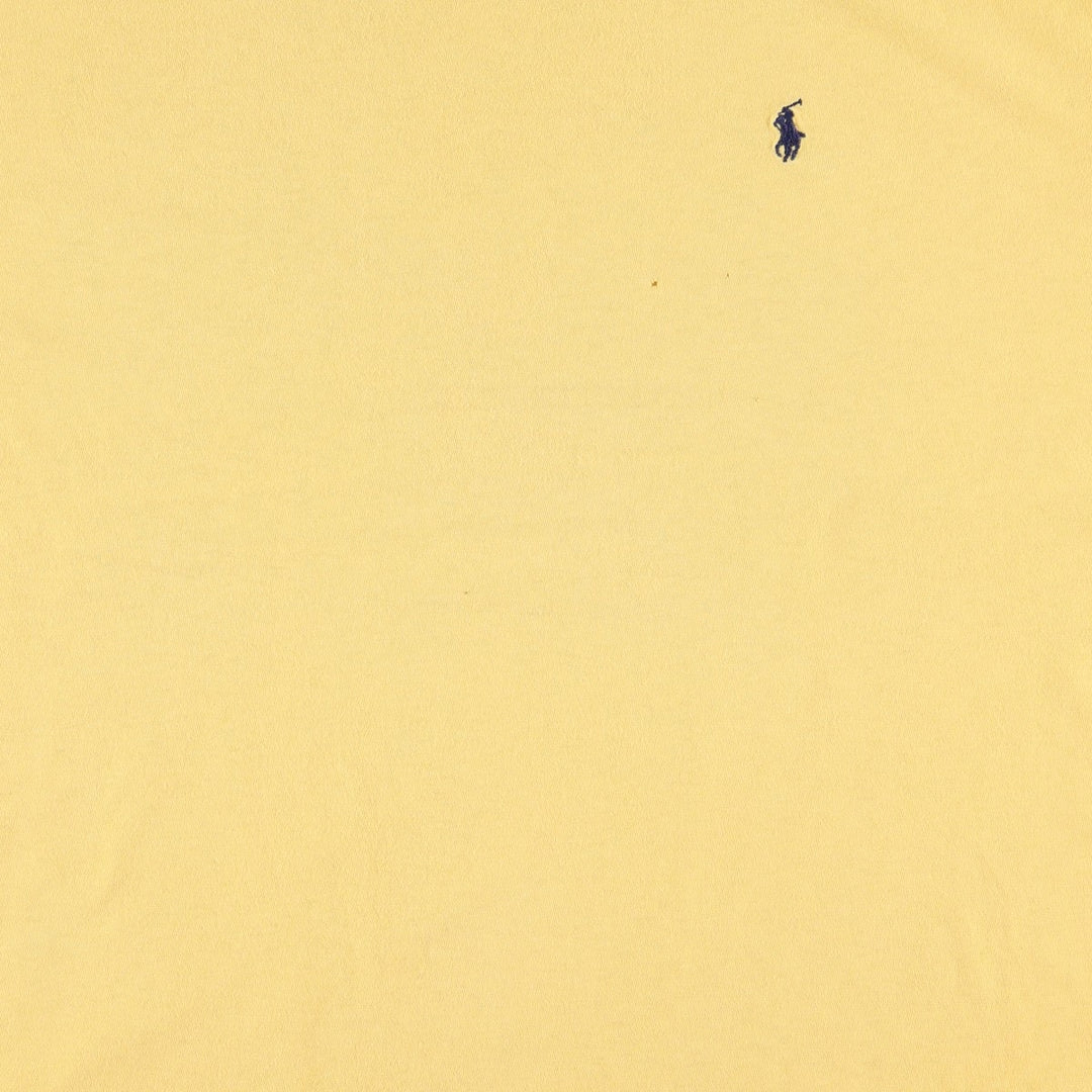 Ralph Lauren POLO by Ralph Lauren short sleeve one point logo T-shirt men's L size cotton yellow type Vintage Second Hand