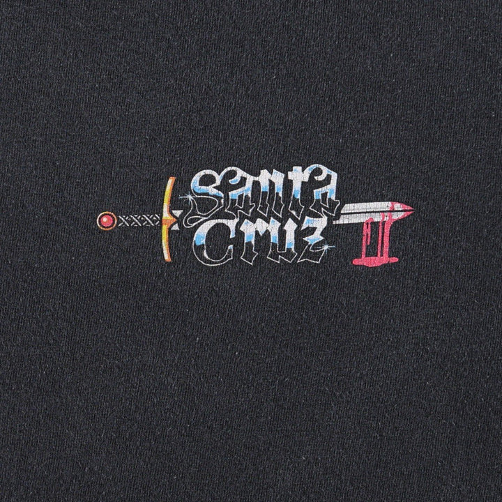 NHS SANTA CRUZ Santa Cruz Surf Skate T-shirt, Men's Size Medium unclear black type Vintage Second Hand