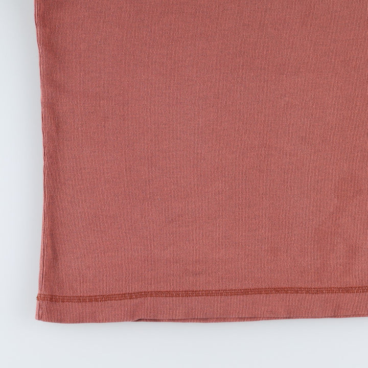 90'S Levi's Henley Neck Short-Sleeve T-Shirt, Made in Saipan, Men's Size L (Equivalent), Vintage cotton red type reddish brown Vintage Second Hand