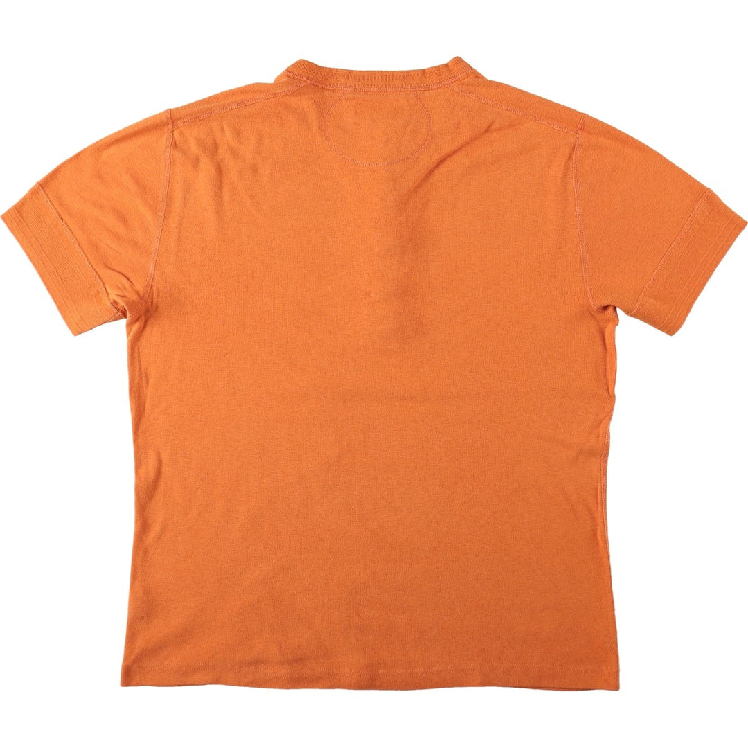 Ralph Lauren POLO by Ralph Lauren Henley neck short sleeve T-shirt Men's L size cotton orange type Vintage Second Hand