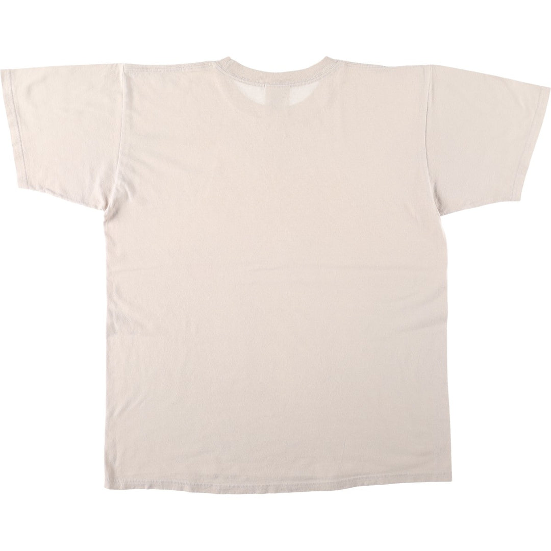 Reebok One-Point Logo T-Shirt, Men's Size L cotton Beige type Vintage Second Hand