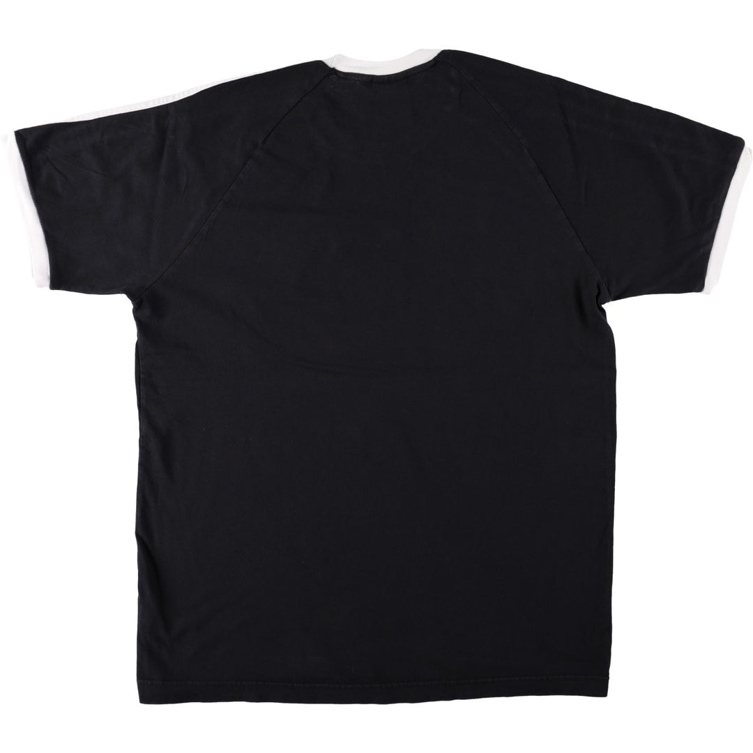 Adidas logo T-shirt, men's XL size cotton black type Vintage Second Hand