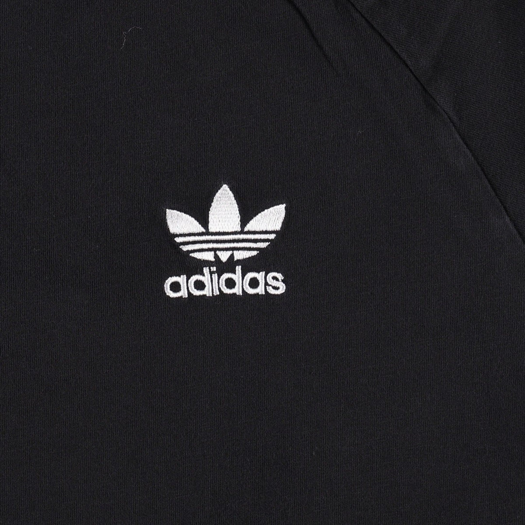 Adidas logo T-shirt, men's XL size cotton black type Vintage Second Hand