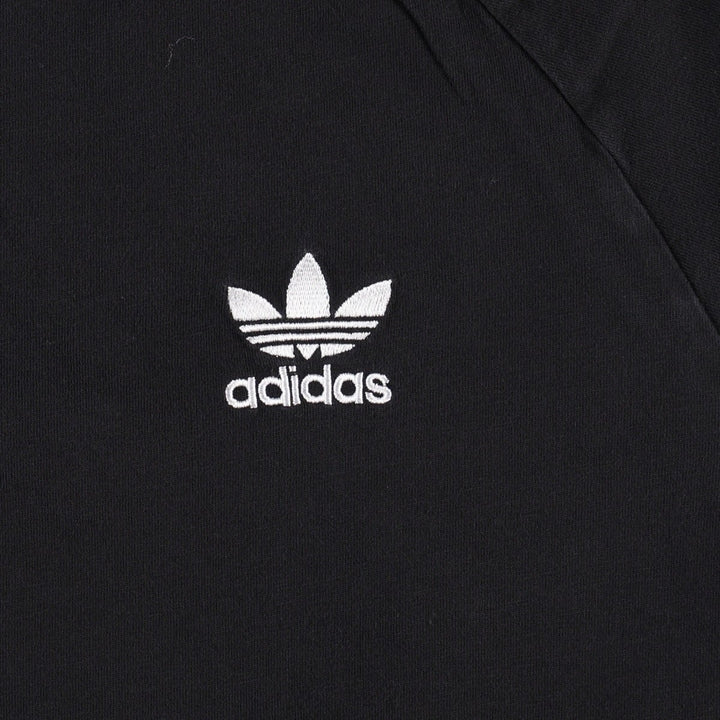 Adidas logo T-shirt, men's XL size cotton black type Vintage Second Hand