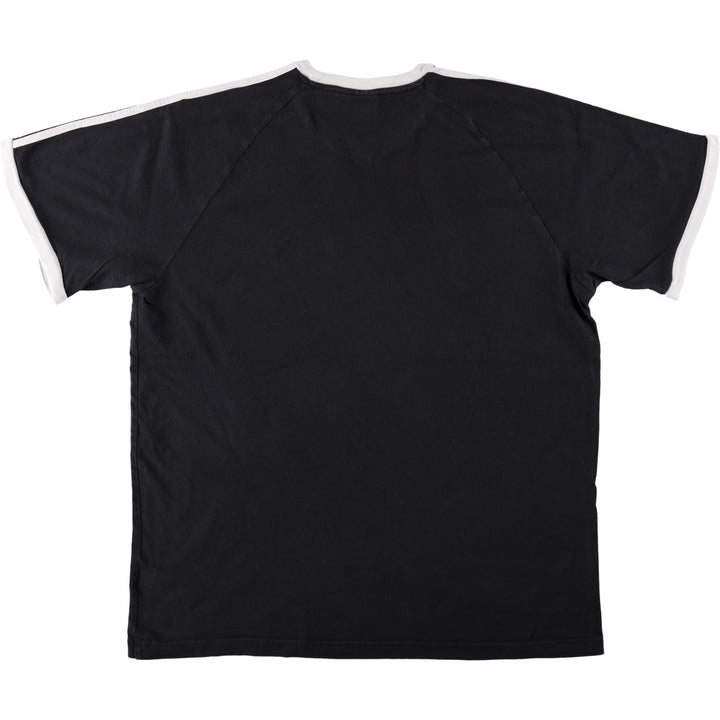 Adidas logo T-shirt, men's XL size cotton black type Vintage Second Hand