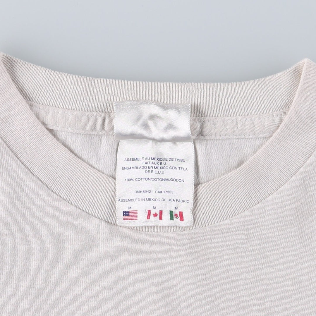 Reebok Logo Print T-shirt, Men's M size cotton white type Vintage Second Hand