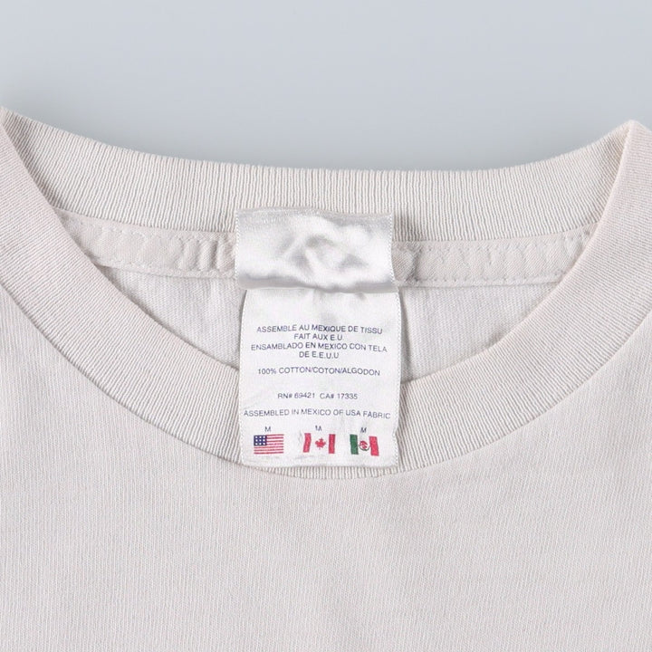 Reebok Logo Print T-shirt, Men's M size cotton white type Vintage Second Hand