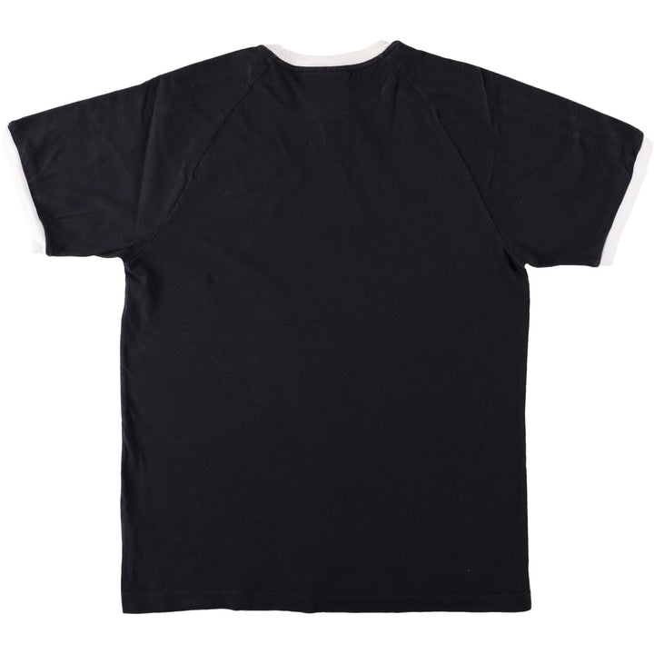 Adidas logo T-shirt, men's size M unclear black type Vintage Second Hand