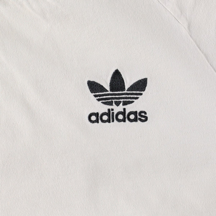 Adidas logo T-shirt, men's size M cotton white type Vintage Second Hand
