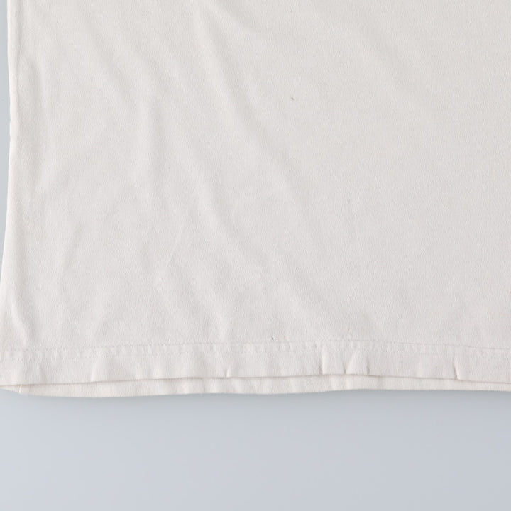 Adidas logo T-shirt, men's size M cotton white type Vintage Second Hand