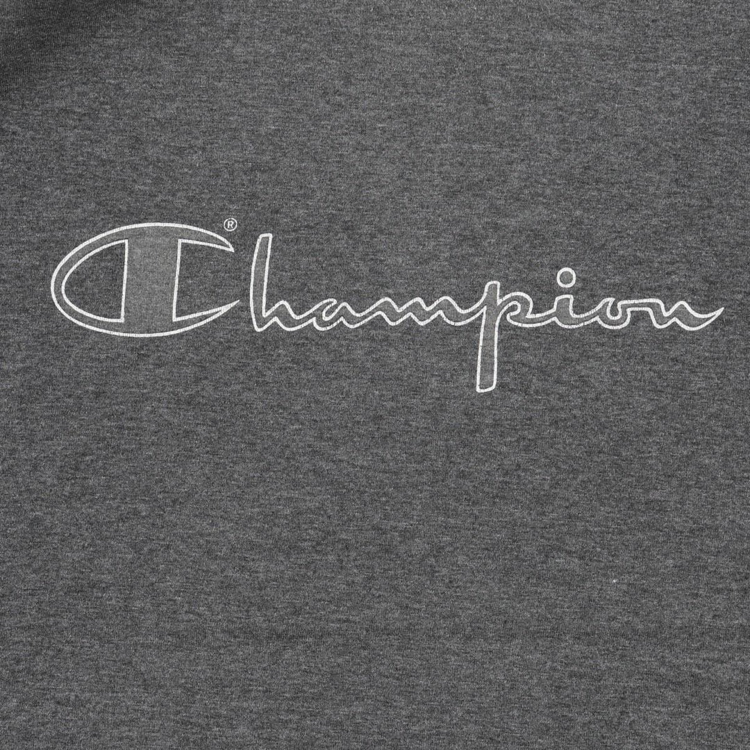 80'S Champion logo print t-shirt, men's size XXL equivalent, vintage. cotton Charcoal Vintage Second Hand