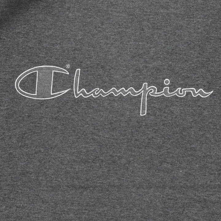 80'S Champion logo print t-shirt, men's size XXL equivalent, vintage. cotton Charcoal Vintage Second Hand