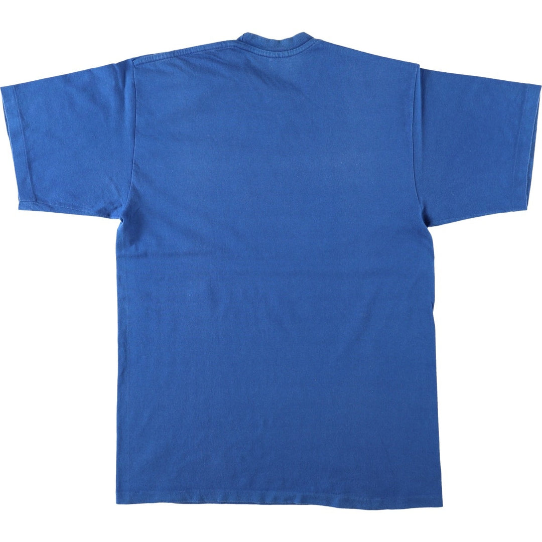 80'S Champion logo print t-shirt, men's size XL equivalent, vintage. cotton blue type Vintage Second Hand