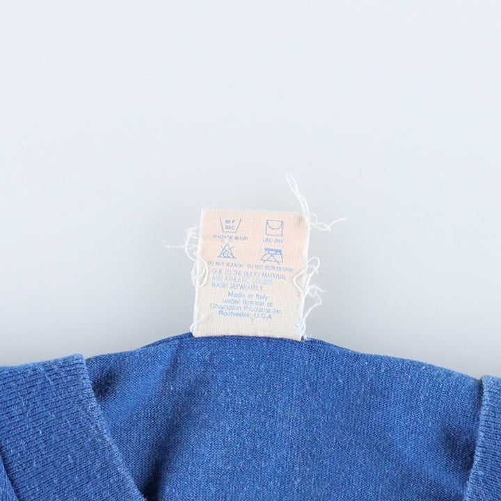 80'S Champion logo print t-shirt, men's size XL equivalent, vintage. cotton blue type Vintage Second Hand
