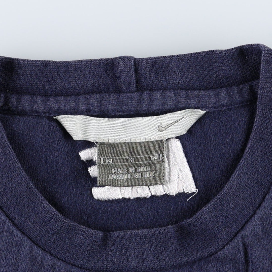 00'S Nike Logo T-shirt, Men's M size cotton navy blue type Vintage Second Hand