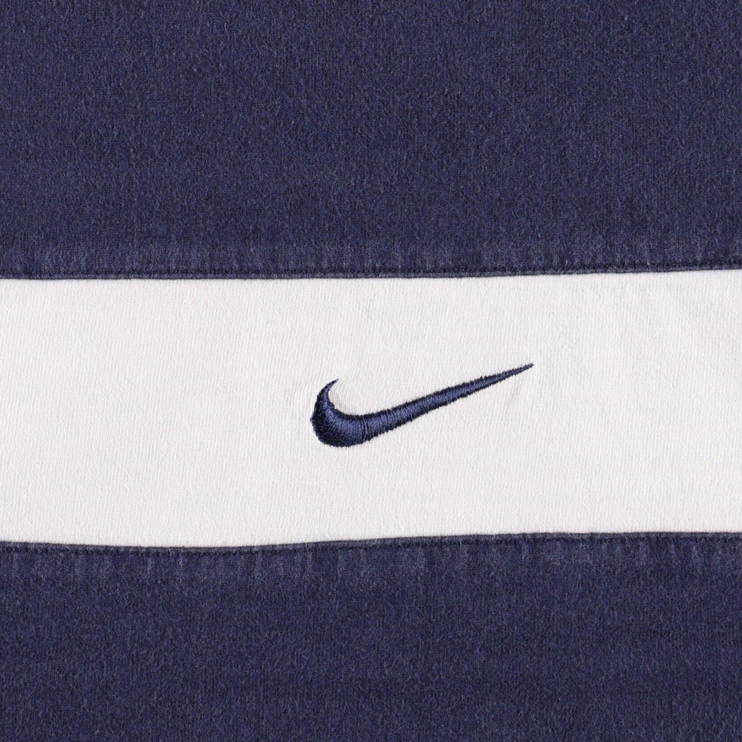 00'S Nike Logo T-shirt, Men's M size cotton navy blue type Vintage Second Hand