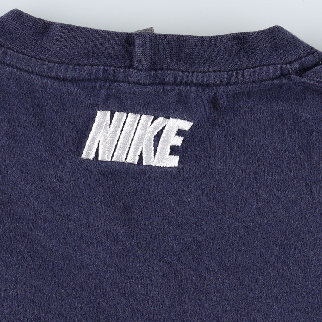 00'S Nike Logo T-shirt, Men's M size cotton navy blue type Vintage Second Hand