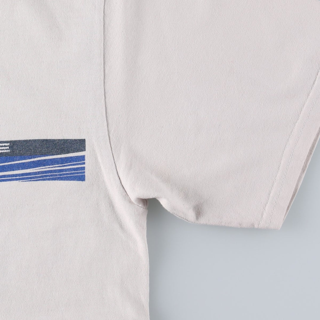 Nike logo t-shirt, made in Canada, men's size S (approx.) cotton white type Vintage Second Hand