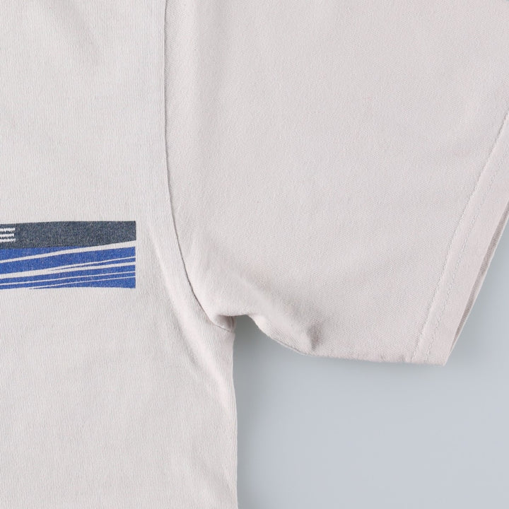 Nike logo t-shirt, made in Canada, men's size S (approx.) cotton white type Vintage Second Hand