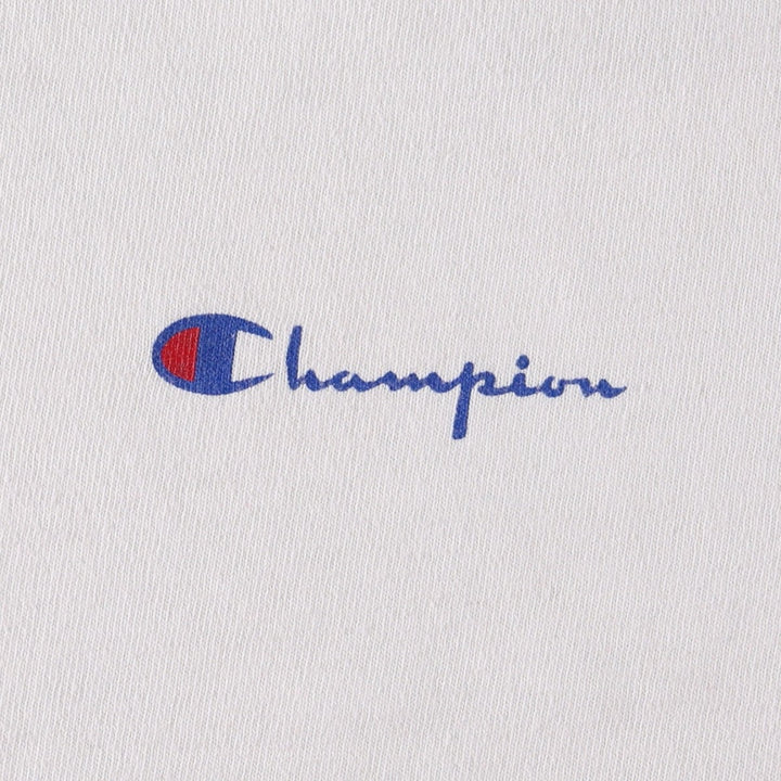 90'S Champion Authentic Athletic Apparel Logo Print T-Shirt Made in USA Men's XL Vintage cotton white type Vintage Second Hand