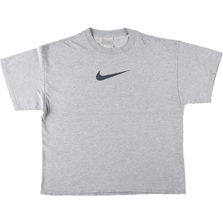 2000'S Nike Center Logo Print T-Shirt, Men's Size XL cotton gray type Vintage Second Hand
