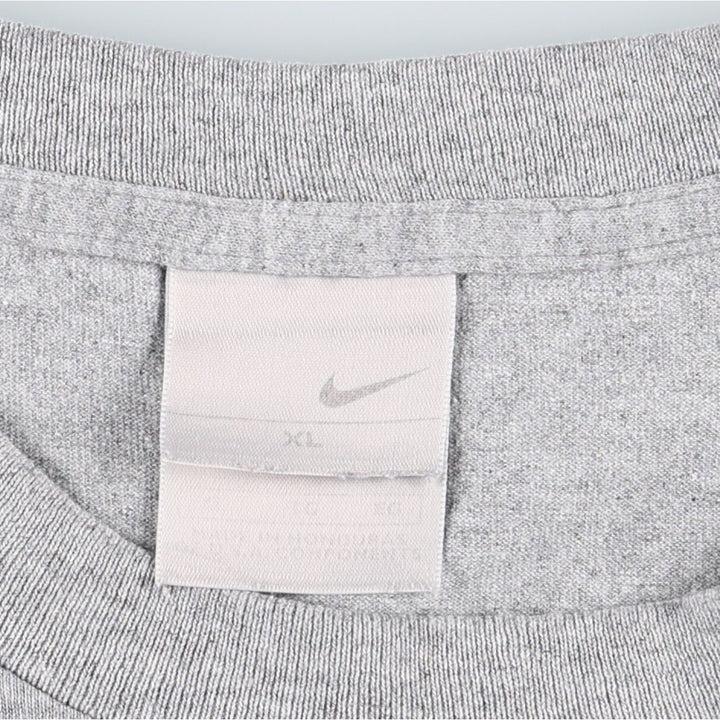 2000'S Nike Center Logo Print T-Shirt, Men's Size XL cotton gray type Vintage Second Hand
