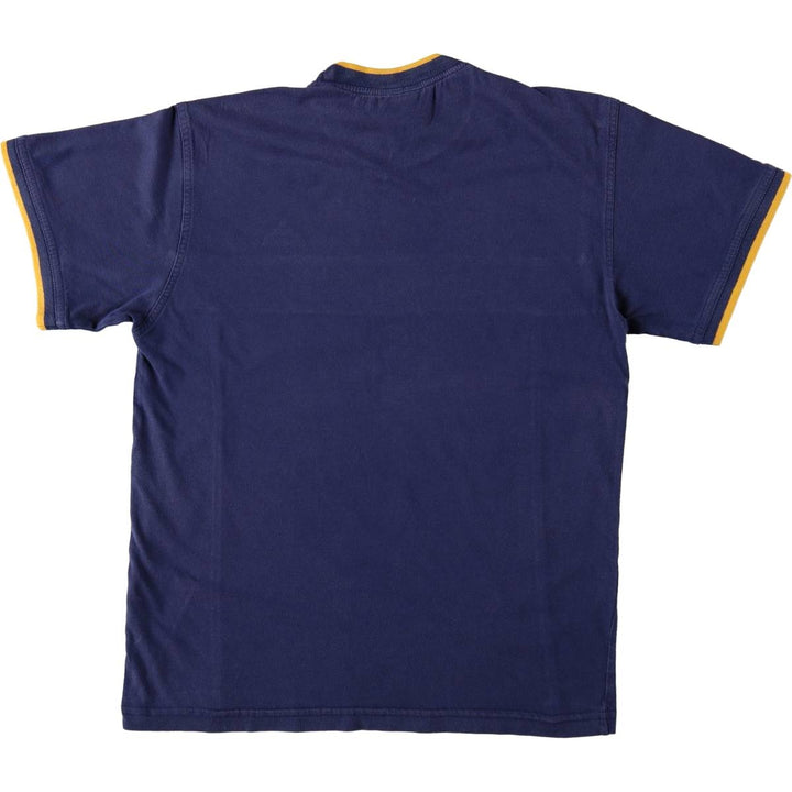 Vintage 90'S Adidas logo T-shirt, size L, men's cotton navy blue type Vintage Second Hand