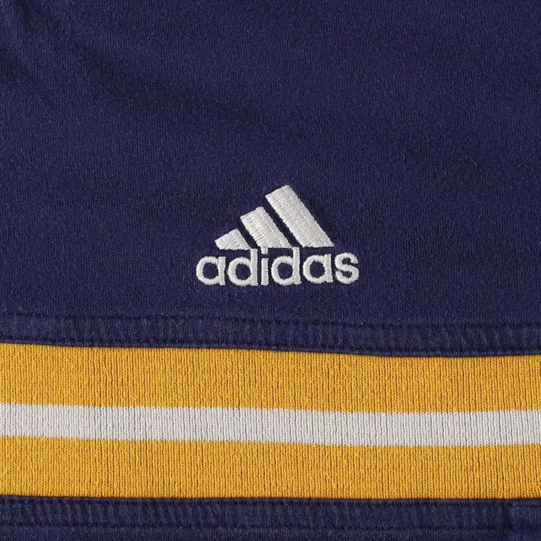 Vintage 90'S Adidas logo T-shirt, size L, men's cotton navy blue type Vintage Second Hand
