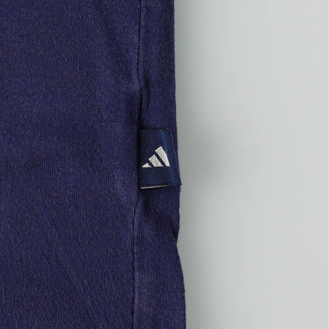 Vintage 90'S Adidas logo T-shirt, size L, men's cotton navy blue type Vintage Second Hand