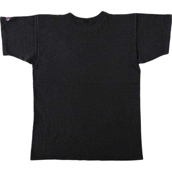 90'S Champion logo print t-shirt, made in USA, men's size L equivalent, vintage. cotton black type Vintage Second Hand
