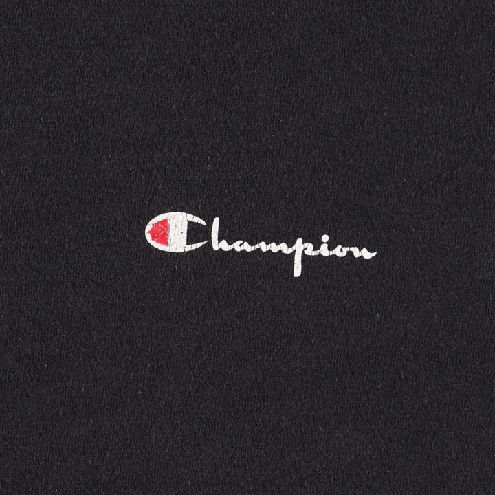 90'S Champion logo print t-shirt, made in USA, men's size L equivalent, vintage. cotton black type Vintage Second Hand